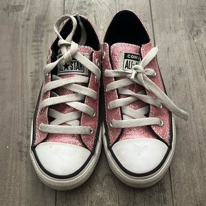 Pink glitter converse
